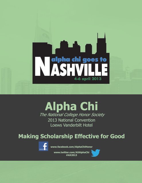 2013 National Convention Program - Alpha Chi
