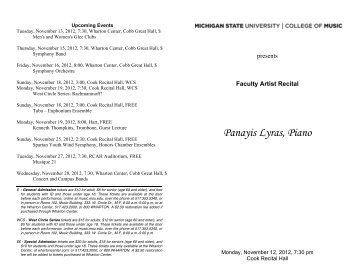 Panayis Lyras, Piano - MSU College of Music - Michigan State ...