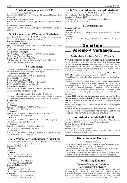 Ausgabe 42 - Verbandsgemeinde Arzfeld