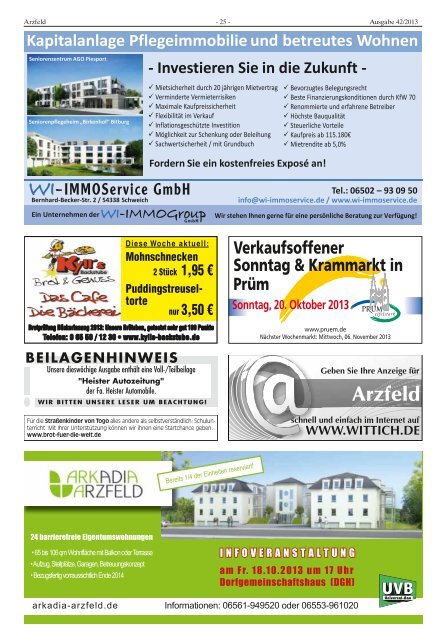 Ausgabe 42 - Verbandsgemeinde Arzfeld