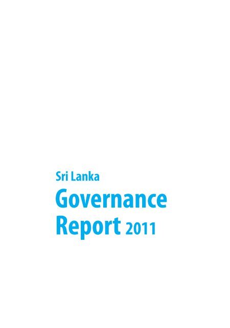 Governance Report 2011 - Transparency International Sri Lanka