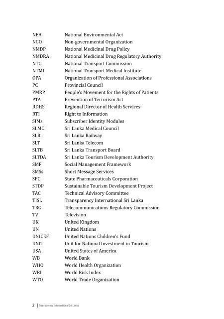 Governance Report 2011 - Transparency International Sri Lanka