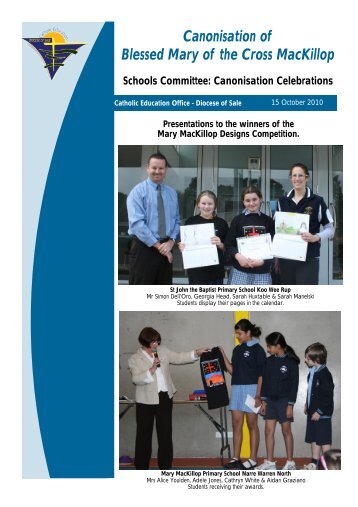 Mary MacKillop Schools Committee Bulletin - 15 October 2010