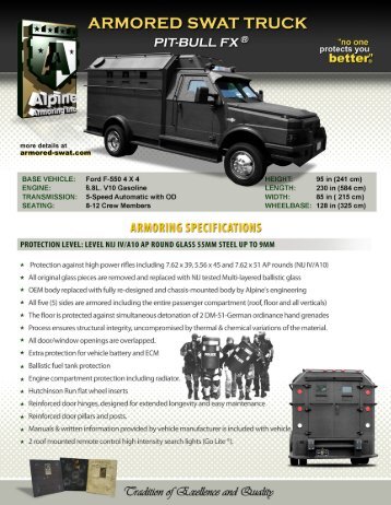 ARMORED SWAT TRUCK - Alpine Armoring Inc.