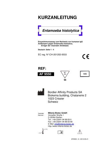 Entamoeba histolytica - Milenia Biotec GmbH