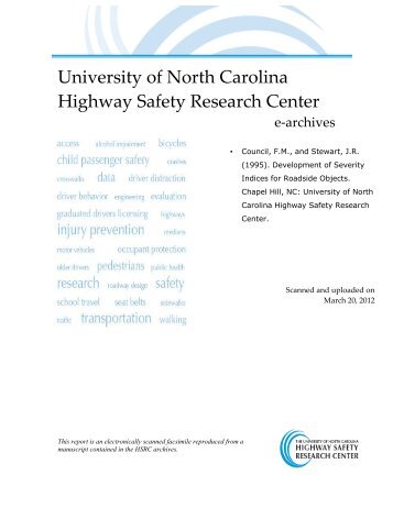 Development of Severity Indices for Roadside Objects