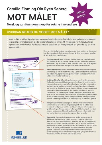 Miniguiden kan du laste ned her (pdf). - Fagbokforlaget