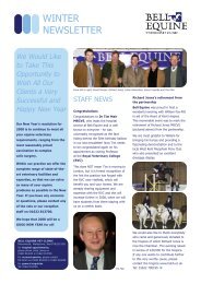 Winter Newsletter 2007 - Bell Equine Veterinary Clinic