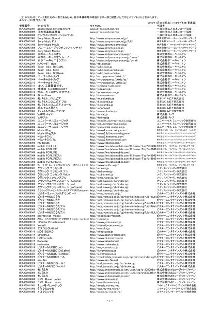 一般社団法人 日本レコード協会