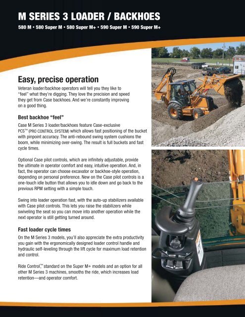 M SERIES 3 LOADER / BACKHOES - Case Construction