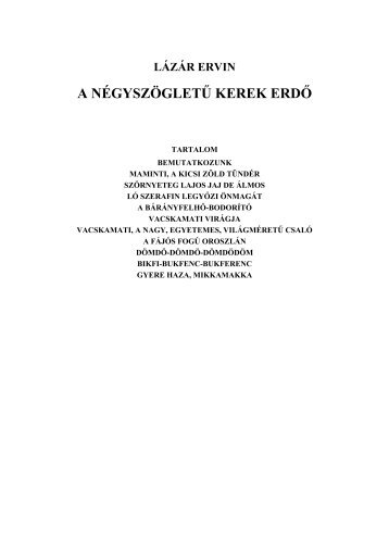 A NÃGYSZÃGLETÅ° KEREK ERDÅ - MEK