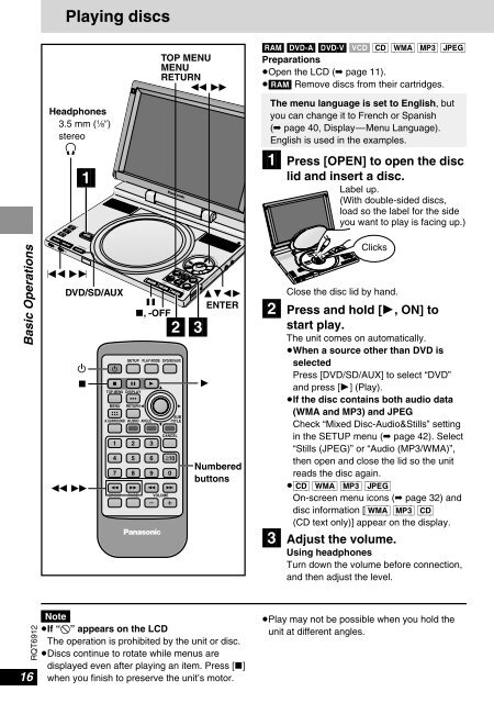 Portable DVD/SD/CD Player