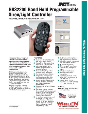 HHS2200 Product Sheet - Emergency Vehicle Solutions