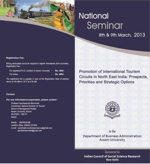 2-Days National Seminar on Promotion of International Tourism ...