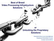 Best of Breed Video Processing Infrastructure Solutions or ...