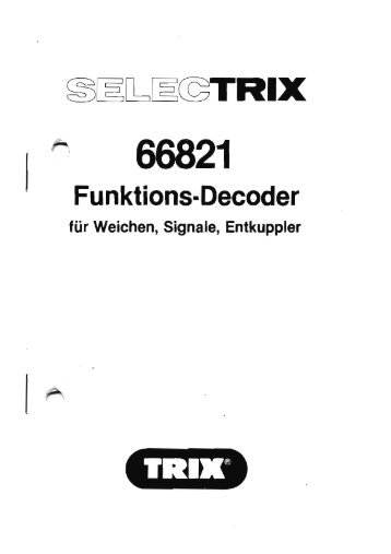 Trix 66821 Funktionsdecoder - mtkb