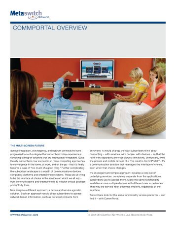 COMMPORTAL OVERVIEW - Metaswitch