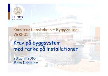 Installationer - Konstruktionsteknik