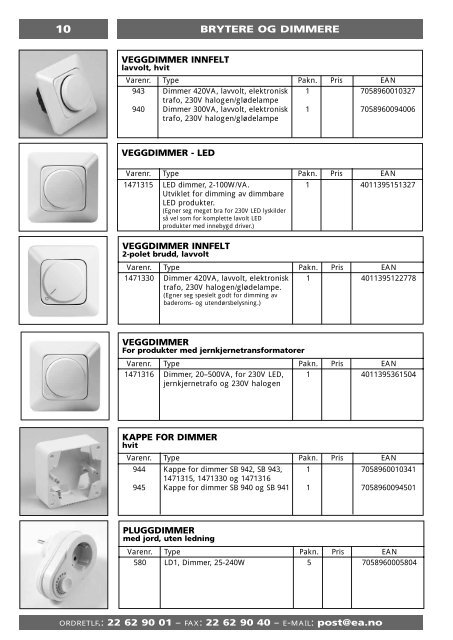 Produktkatalog - Elektro Armatur