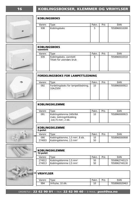 Produktkatalog - Elektro Armatur