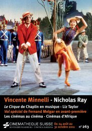 Vincente Minnelli - Nicholas Ray - CinÃ©mathÃ¨que suisse