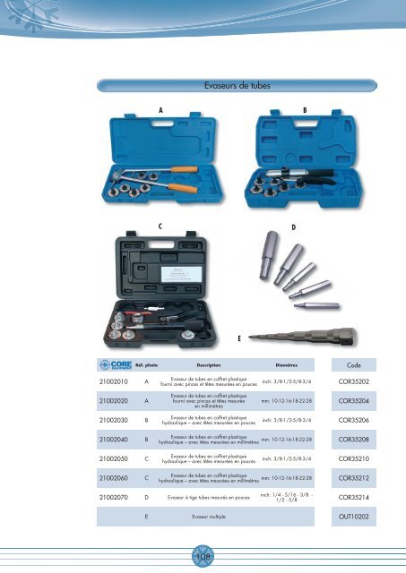 Outillage frigorifique - CBM