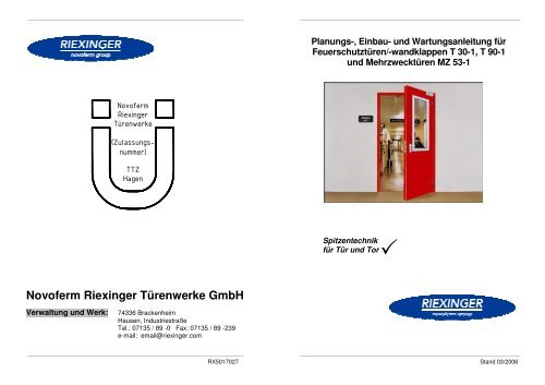 Novoferm Riexinger TÃƒÂ¼renwerke GmbH