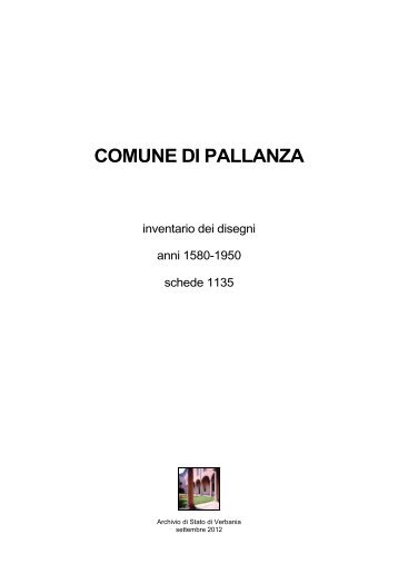 COMUNE DI PALLANZA - Istituto Centrale per gli Archivi