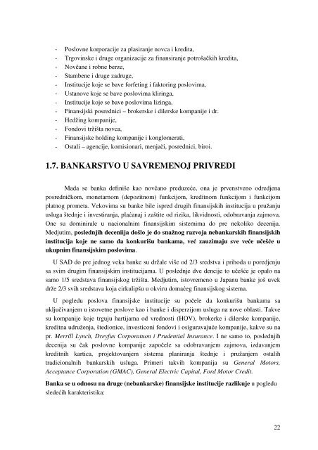 bankarstvo opsti deo.pdf - Univerzitet Singidunum