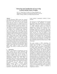 Clustering and Classification of Cases Using Learned ... - CiteSeerX