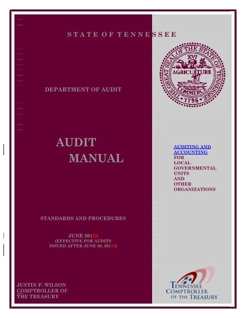 On 06/30/2013 the Audit Manual was updated. For a markup copy ...