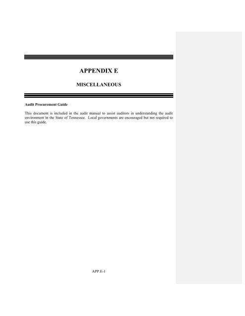 On 06/30/2013 the Audit Manual was updated. For a markup copy ...