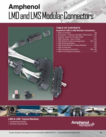 LMD and LMS Modular Connectors - Amphenol Aerospace
