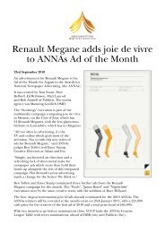 Renault Megane adds joie de vivre to ANNAs Ad of ... - Creativematch