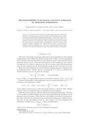 THE HOLOMORPHIC FUNCTIONAL CALCULUS APPROACH TO ...