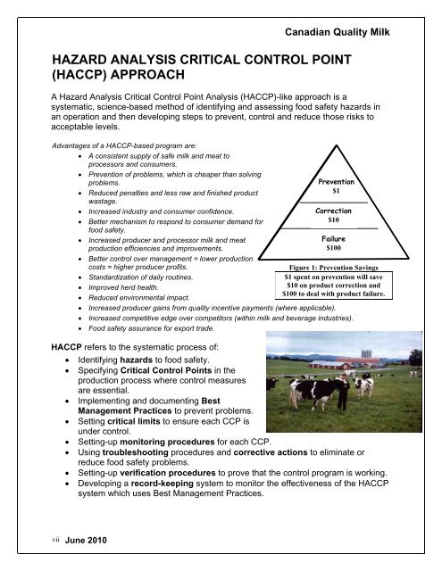 Canadian Quality Milk On-Farm Food Safety Program - Centre ...