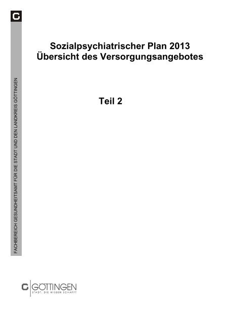 Teil 2 des Entwurfes eines Sozialpsychiatrischen Planes fÃ¼r die ...