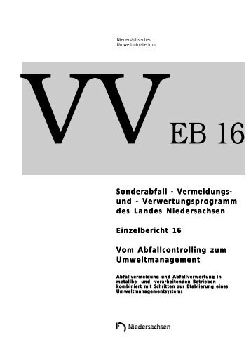 Sonderabfall - Vermeidungs- und ... - Niedersachsen