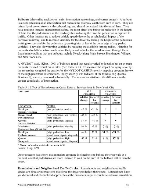 NYMTC Regional Pedestrian Safety Study - New York Metropolitan ...