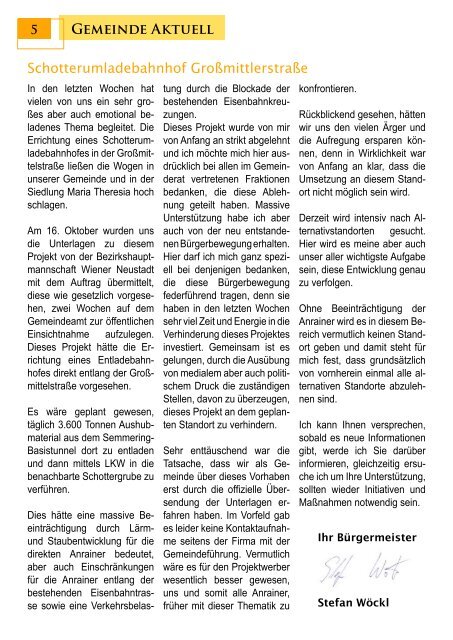 Gemeindezeitung - Sollenau