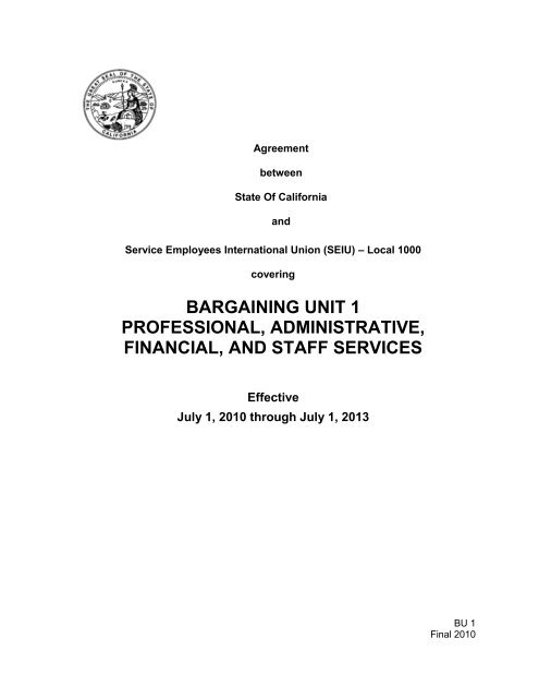 bargaining unit 1 professional, administrative, financial, and 