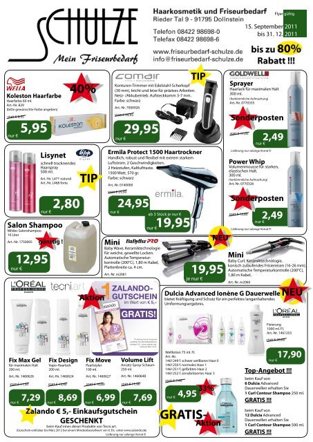 Download Aktueller Flyer - Friseurbedarf Schulze