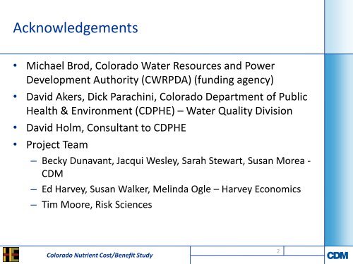 cost/benefit study of the impacts of potential nutrient controls for ...