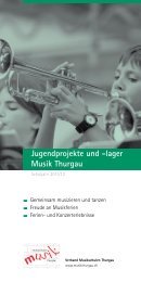 Jugendprojekte und -lager Musik Thurgau - Musikschulen Thurgau