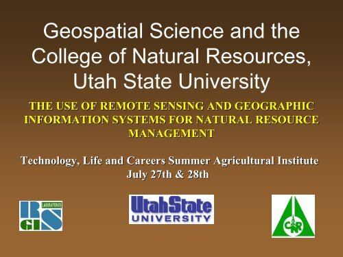 Field Experiences Remote Sensing GPS/GIS Applications in ...