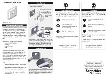 RÃ¶relsevakt Basic 350 W - monteringsanvisning - Elot