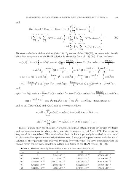 THE SOLUTION OF COUPLED MODIFIED KDV SYSTEM BY THE ...