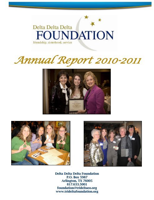 Annual Report 2010 2011 Tri Delta