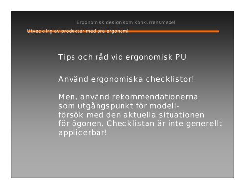 Ergonomisk design som konkurrensmedel - Smelink