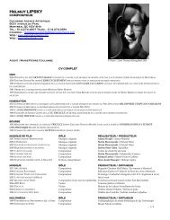 CV complet Compositeur - Agence Artistique Duchesne